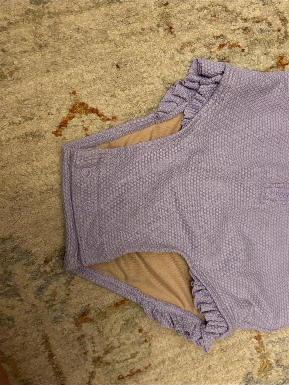 Old Navy Lilac Textured Baby Zip One-Piece